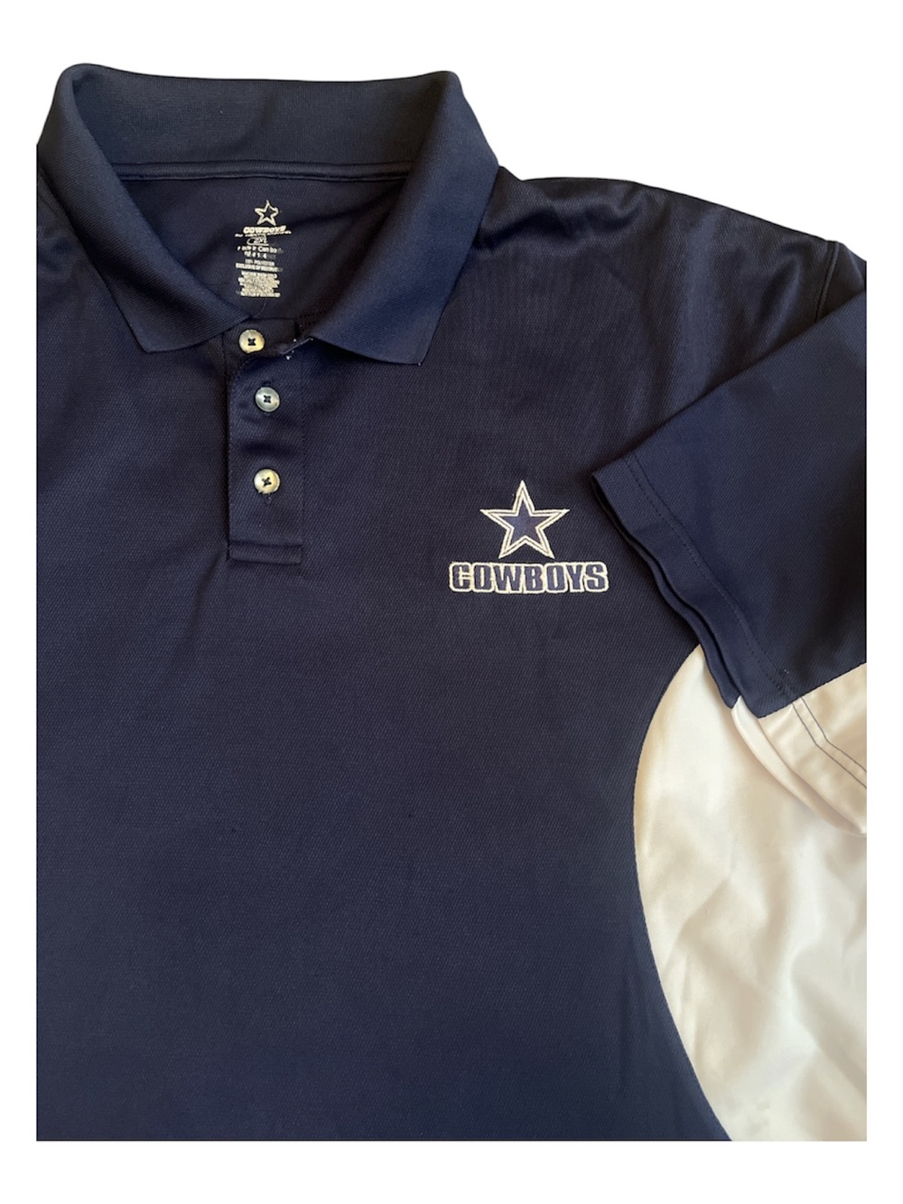 Dallas Cowboys Authentic 2XL Men's Polo Short Sleeve Shirt